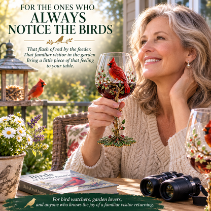 🔥Last Day 50% OFF🎁 3D Bird Wine Glass Collection Gift Box Set✨