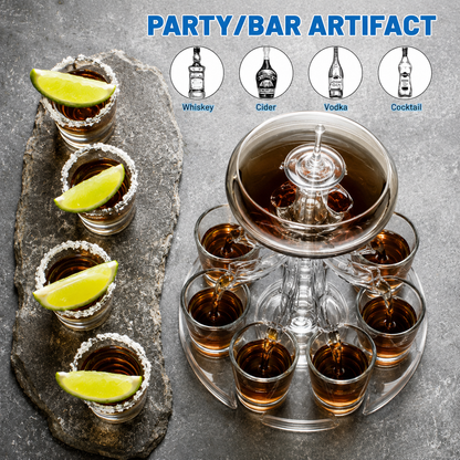 🔥40% OFF Today! 6-Shot Party Beverage Dispenser with Glasses