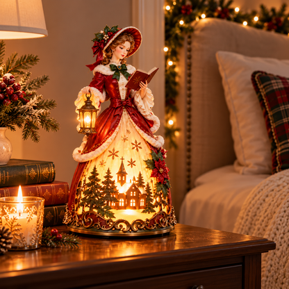 ✨ Last Day 60% OFF 🎄 Victorian Christmas Caroler Lady Lamp™ – Lighted Holiday Tabletop Decor