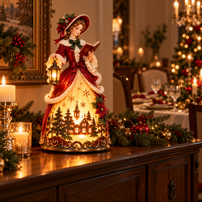 ✨ Last Day 60% OFF 🎄 Victorian Christmas Caroler Lady Lamp™ – Lighted Holiday Tabletop Decor