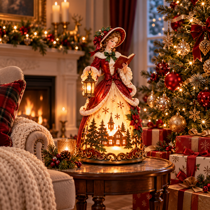 ✨ Last Day 60% OFF 🎄 Victorian Christmas Caroler Lady Lamp™ – Lighted Holiday Tabletop Decor