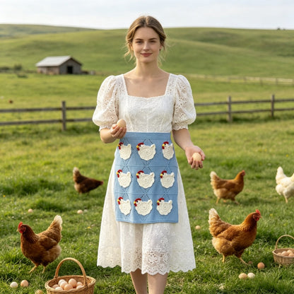 🥚Crochet Chicken Egg Gathering Apron