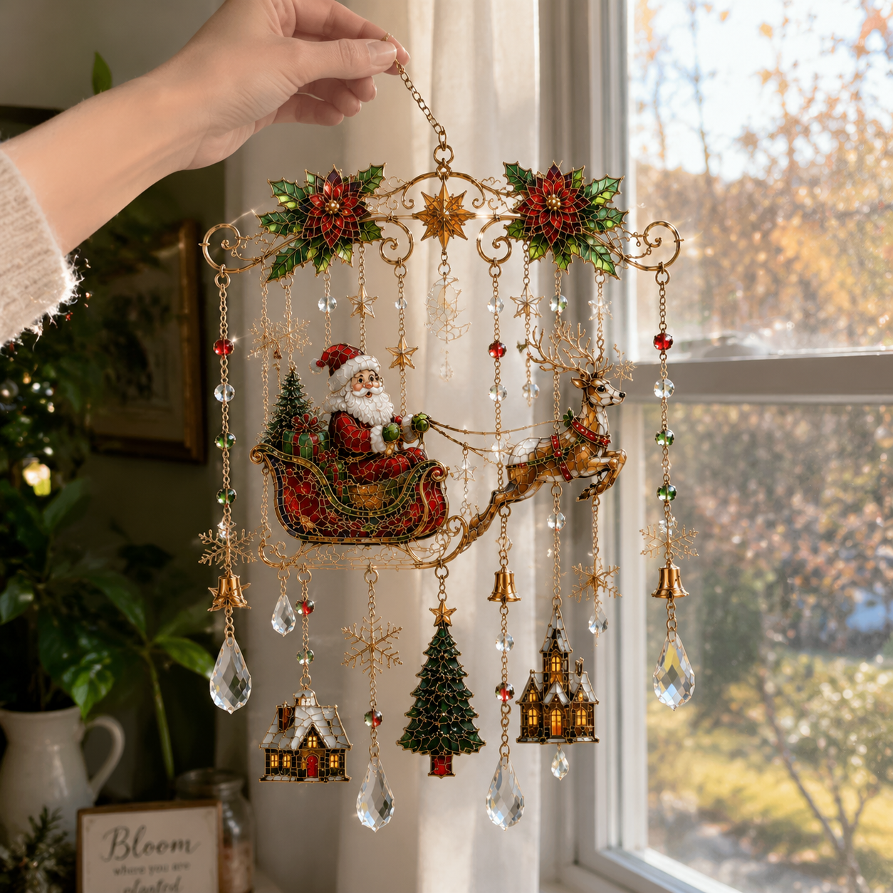 🔥Last Day 49% OFF - Handmade Christmas Window Hanging