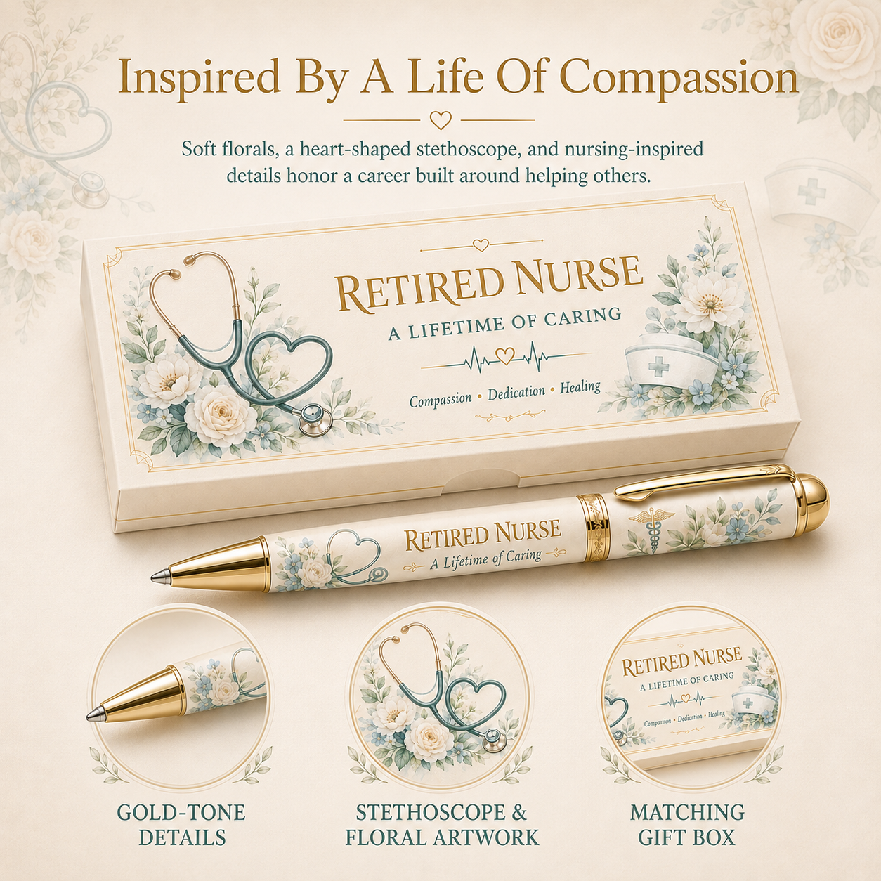 🩺 Retired Nurse A Lifetime Of Caring Pen