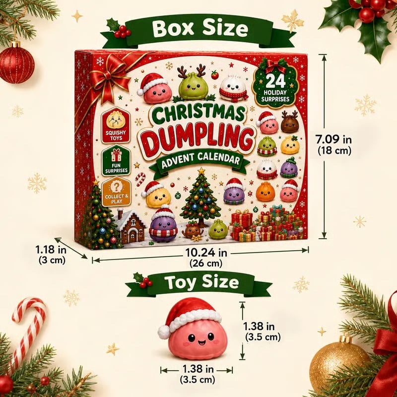 🔥Last day with huge discounts!– 🎄🥟24 Days of Squishy Christmas Surprises