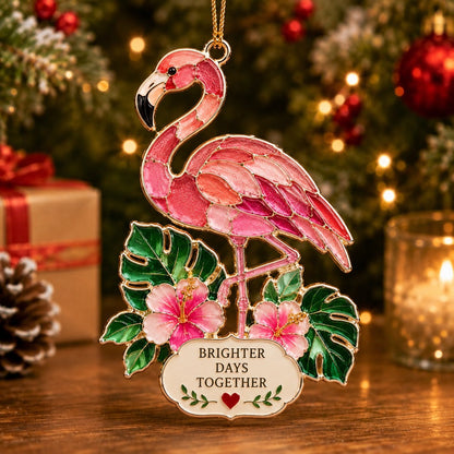 🐚 Sea Glass Animal Christmas Ornament – 'Where Love Blooms, Miracles Happen' Holiday Keepsake