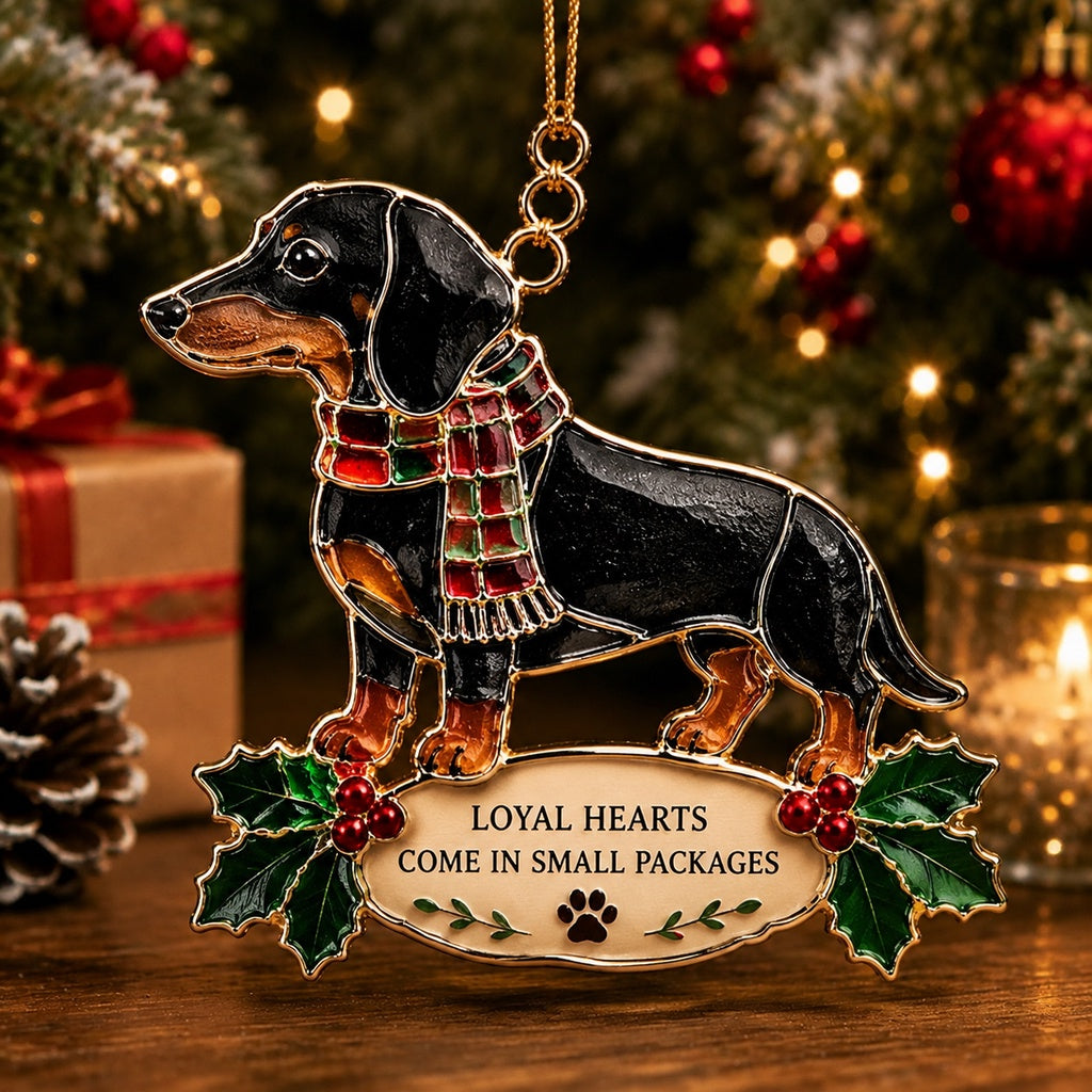 🐚 Sea Glass Animal Christmas Ornament – 'Where Love Blooms, Miracles Happen' Holiday Keepsake