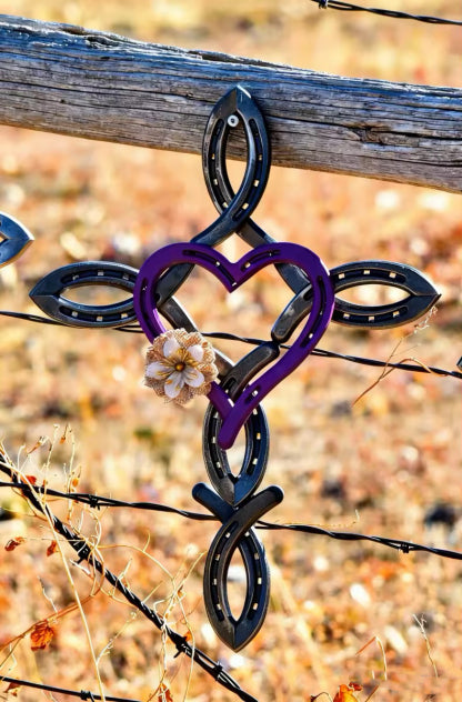Blessed Horseshoe Cross with Heart - A Symbol of Faith, Protection, and Love That Endures (𝑱𝒐𝒓𝒅𝒂𝒏 𝑴𝒂𝒚𝒏𝒂𝒓𝒅 𝑯𝒂𝒏𝒅𝒎𝒂𝒅𝒆®)