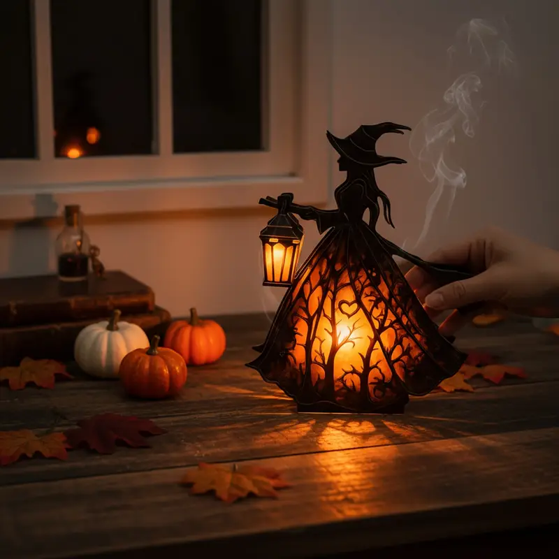 🧙🏻‍♀️Dark Night Witch Lamp🖤Light up the mysterious atmosphere👻