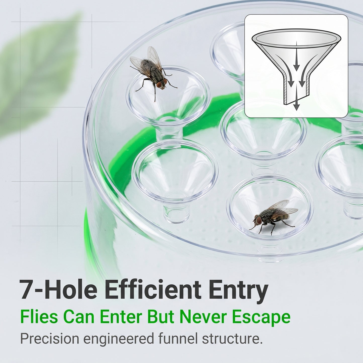 🔌✅ Reusable fly trap—no electricity, 🏠 Safe to use in the kitchen and around children and pets.