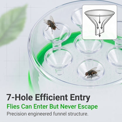 🔌✅ Reusable fly trap—no electricity, 🏠 Safe to use in the kitchen and around children and pets.