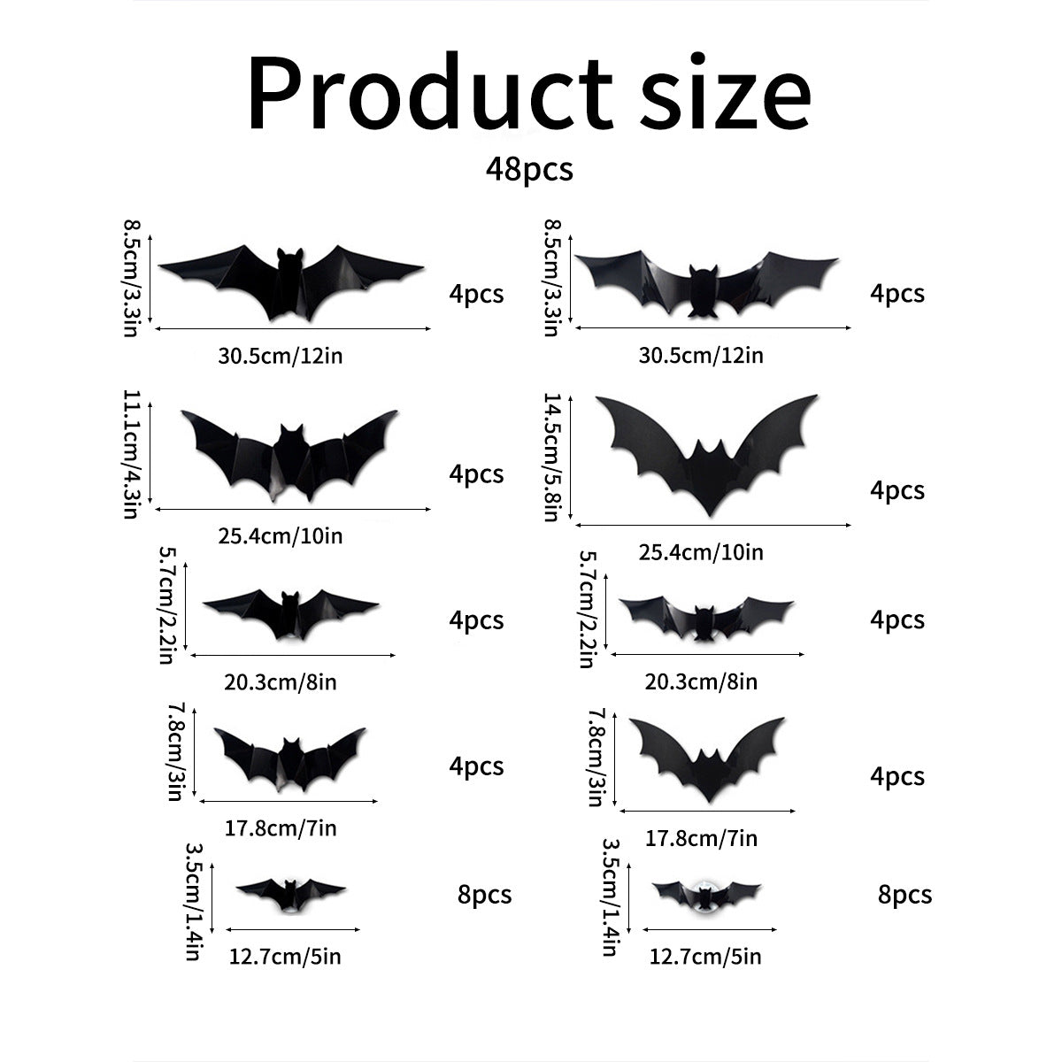 🦇Halloween 3D Lighted Bats