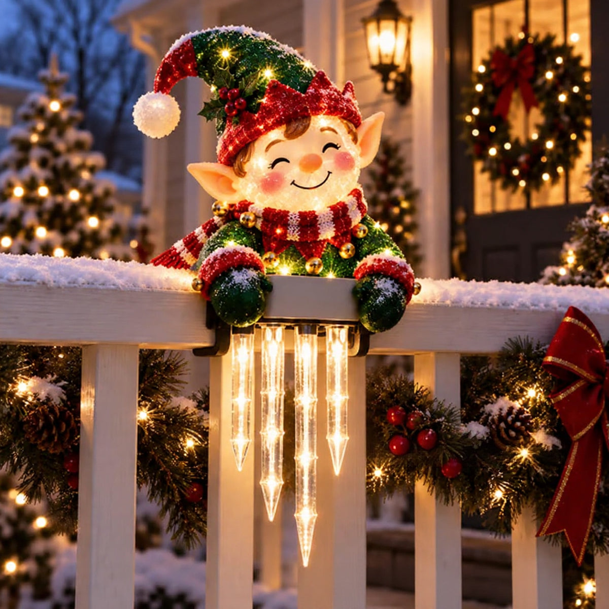 ☃️WinterGlow Snowman Icicle Light Decor