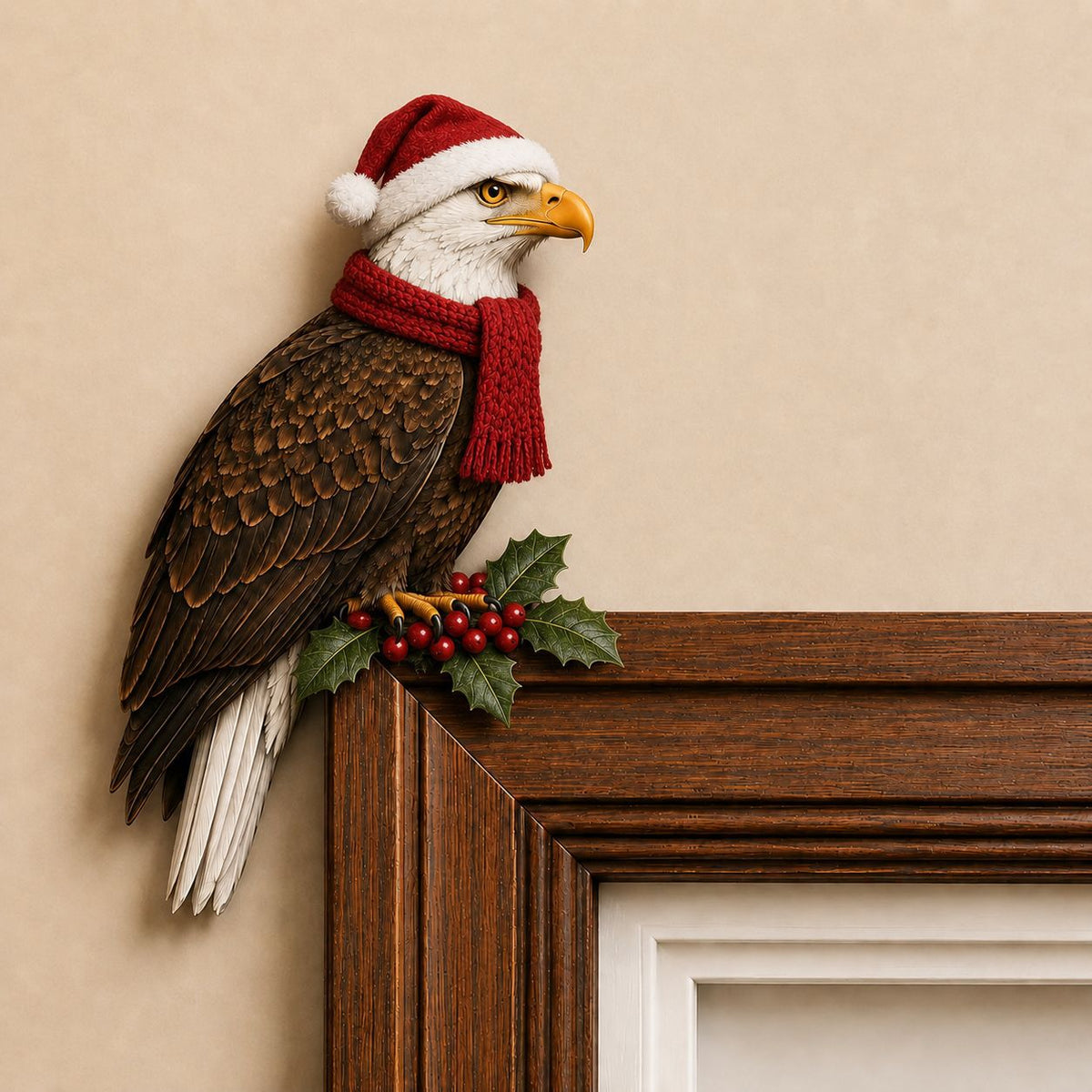 Wooden Cardinal Door Topper