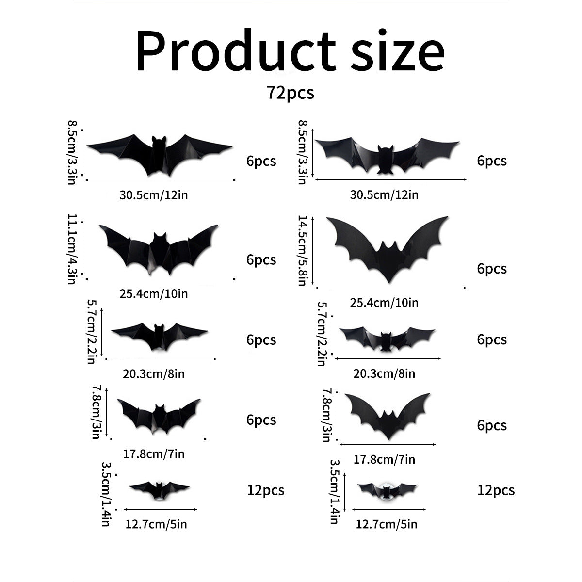 🦇Halloween 3D Lighted Bats