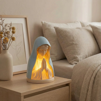 ✝️ Handmade Resin Virgin Mary Night Light – A Gentle Glow of Peace & Protection