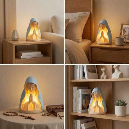 ✝️ Handmade Resin Virgin Mary Night Light – A Gentle Glow of Peace & Protection