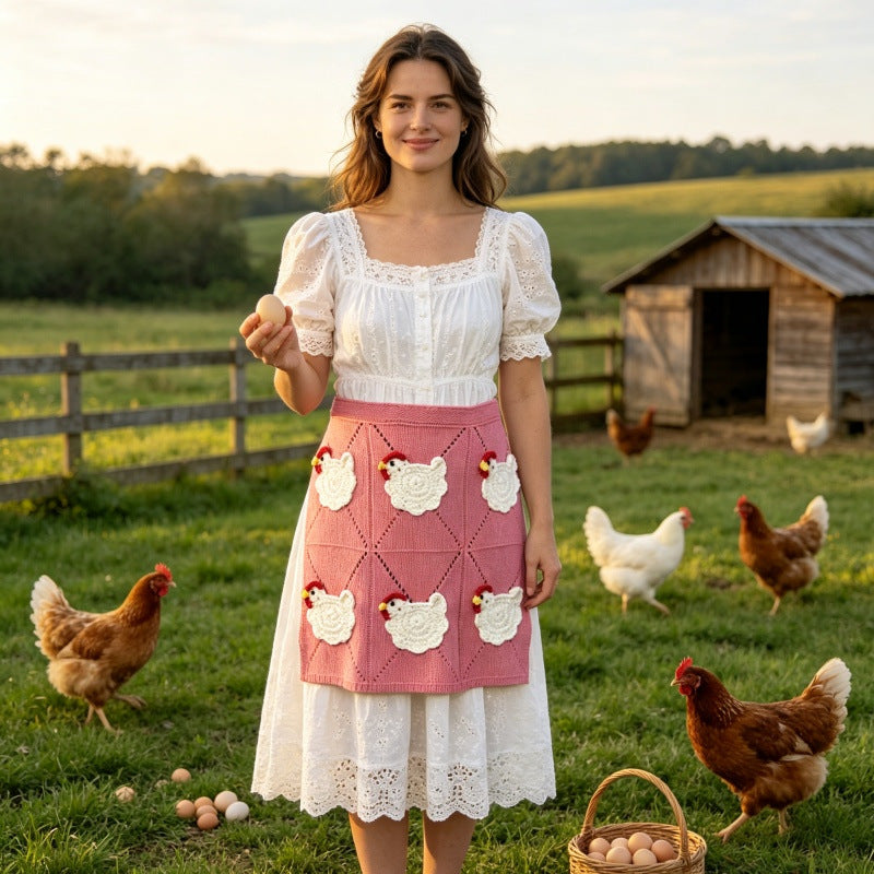 🥚Crochet Chicken Egg Gathering Apron