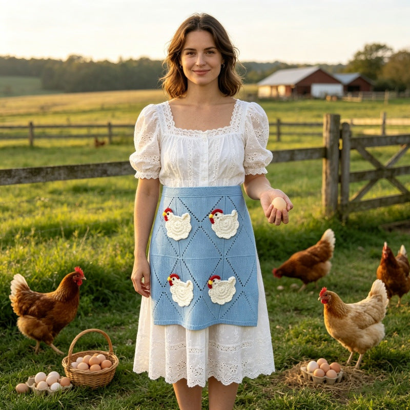 🥚Crochet Chicken Egg Gathering Apron