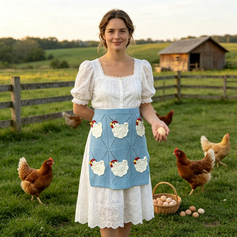 🥚Crochet Chicken Egg Gathering Apron