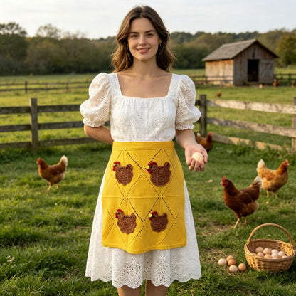 🥚Crochet Chicken Egg Gathering Apron
