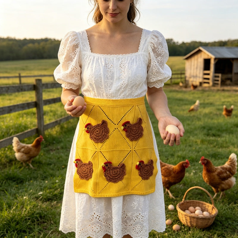 🥚Crochet Chicken Egg Gathering Apron