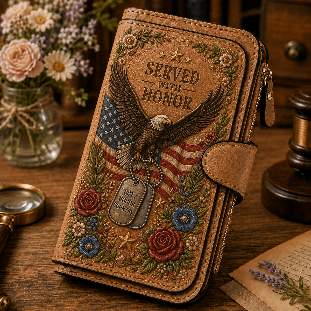 Retirement & Patriotic Commemorative Keepsake Wallet Collection