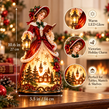 ✨ Last Day 60% OFF 🎄 Victorian Christmas Caroler Lady Lamp™ – Lighted Holiday Tabletop Decor