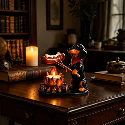 Animal bonfire resin tea wax stand - Cartoon-shaped barbecue small animal design - Atmosphere-scented scented candle base