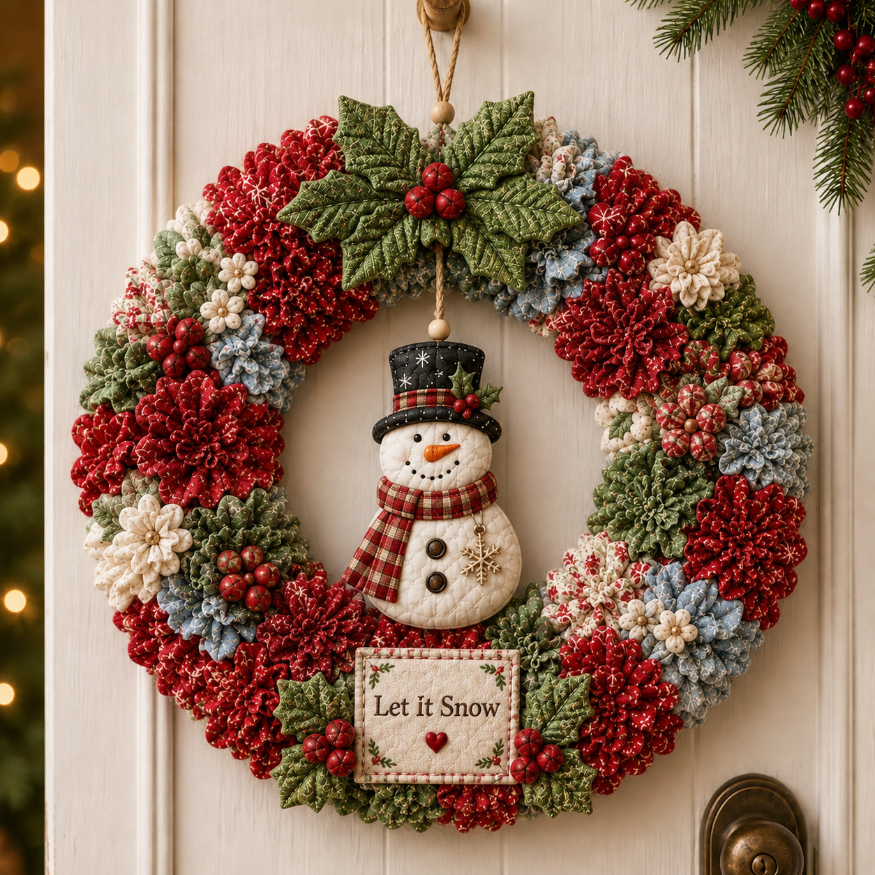 🔥49% Off Last Day🔥🎄 3D Fabric Poke Wreath DIY Kit