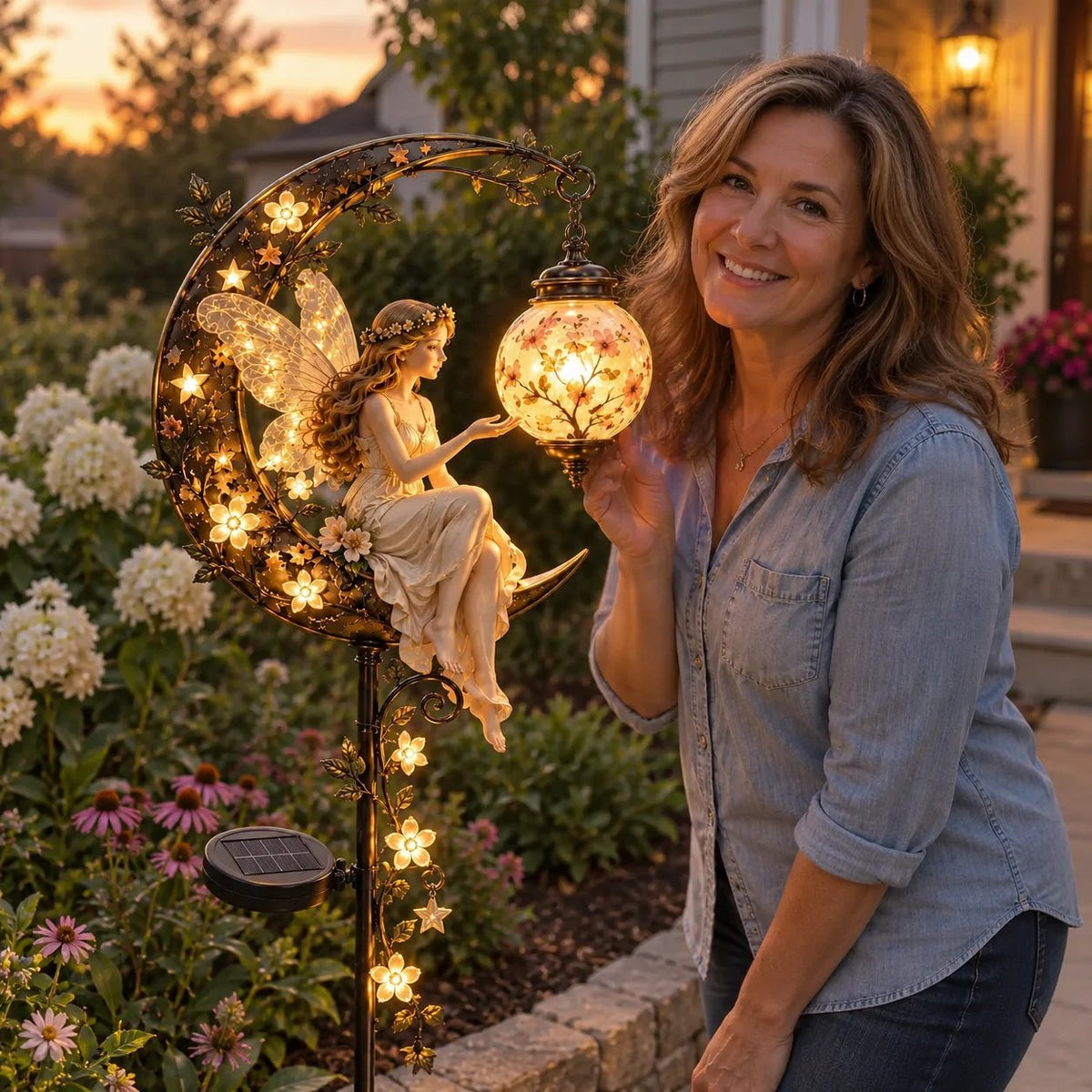 🧚‍♀️Last Day 49% OFF🌙 Moonlit Fairy Lantern™ – Solar Garden Stake Light ✨