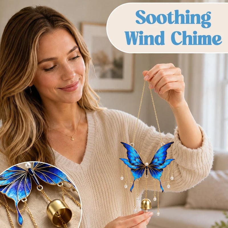 🔥LAST DAY 50% OFF - 🦋DIY Filigree Cloisonne Enamel Butterfly Wind Chime Craft Kit