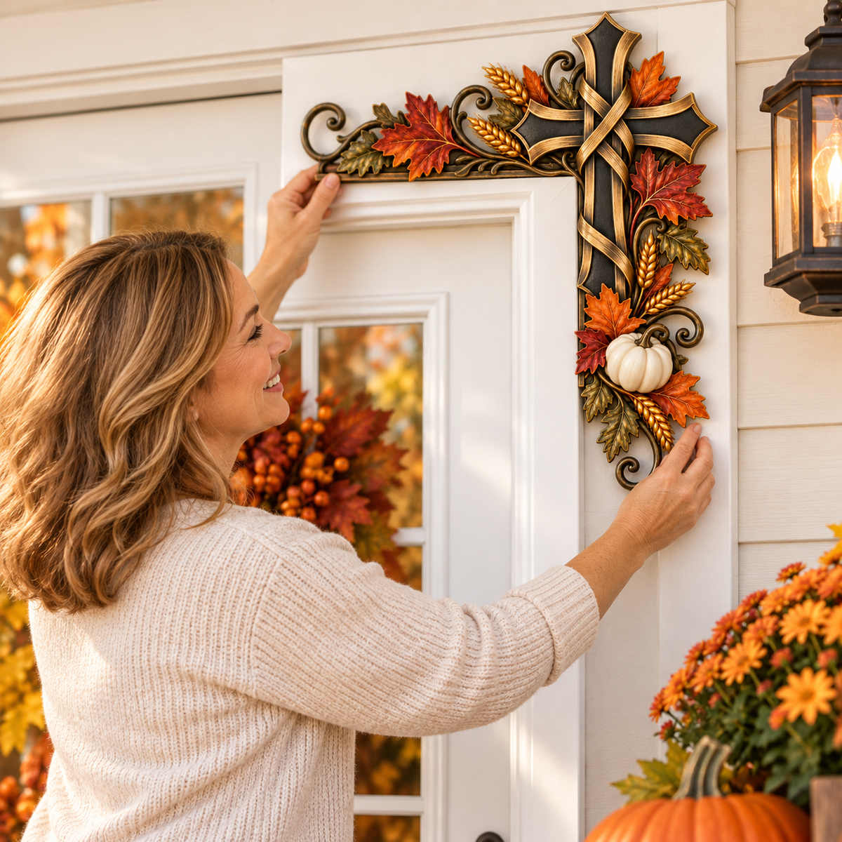 🍁Autumn Cross Door Topper