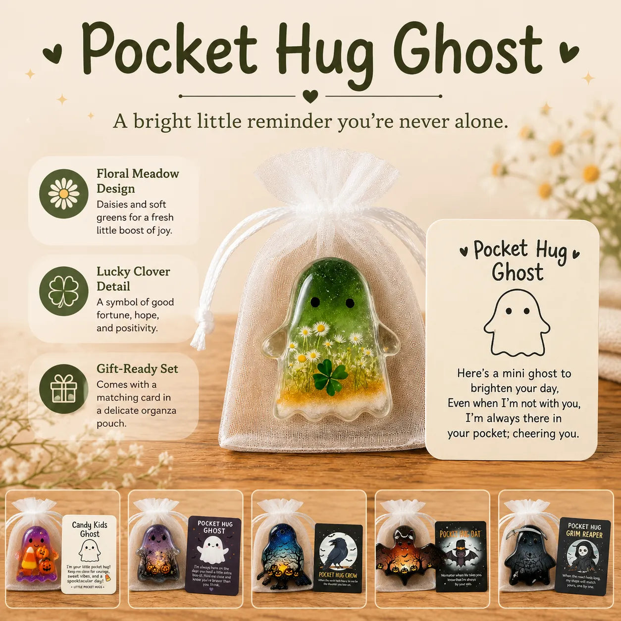🔥Last day with huge discounts! 👻🖤Ghost Pocket Cards