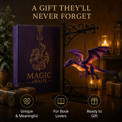 🔥Last Day 49% OFF -🏰Glowing Dragon Hanging Bookshelf Light