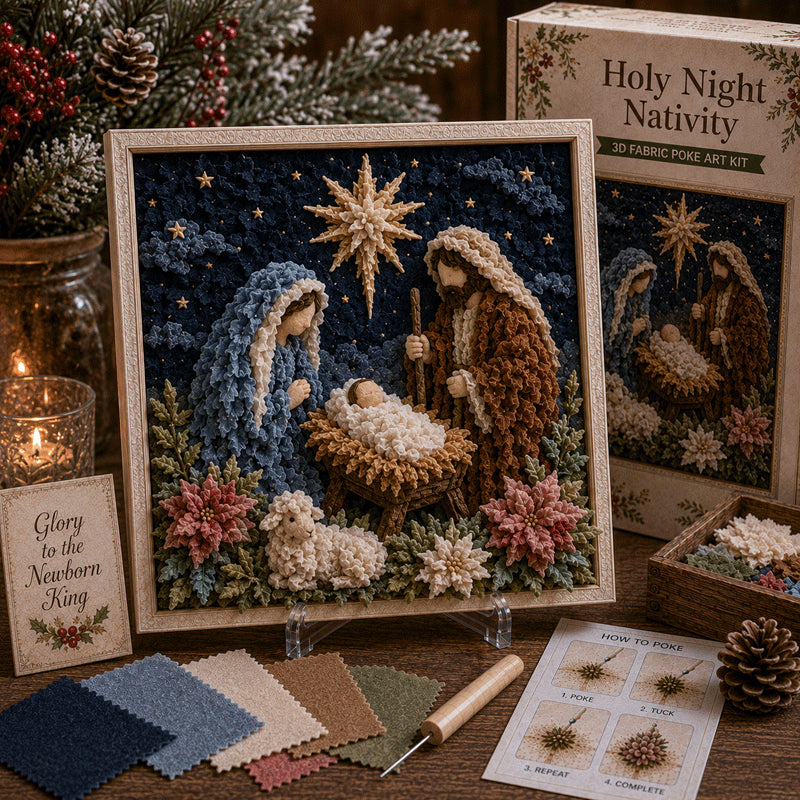 🔥50% Off Last Day🔥✝️ 3D Christian Fabric Poke Art Kit