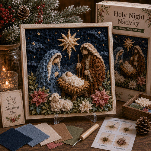 🔥50% Off Last Day🔥✝️ 3D Christian Fabric Poke Art Kit
