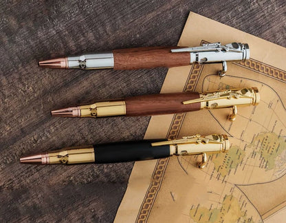 🖊100% Handmade Bolt Action Wooden Bullet Pen| Crafted From Real Wood & Bullet Casing