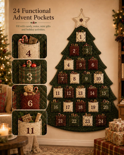 🔥Last Day 49% OFF - 🎄✨DIY 24-Pocket Fabric Christmas Advent Tree Kit(📦 Buy 2 Free Shipping)