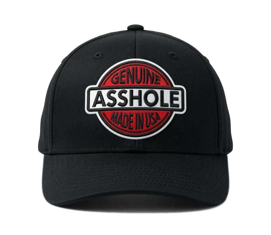 🔥Genuine Asshole Hat | Funny Embroidered Attitude Cap-Made by Jim
