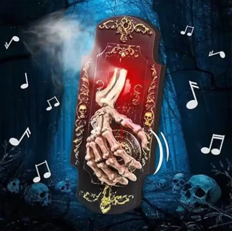 🕸️ Gothic Skeleton Hand Doorbell – Motion Activated Haunted Door Decoration💀🎃