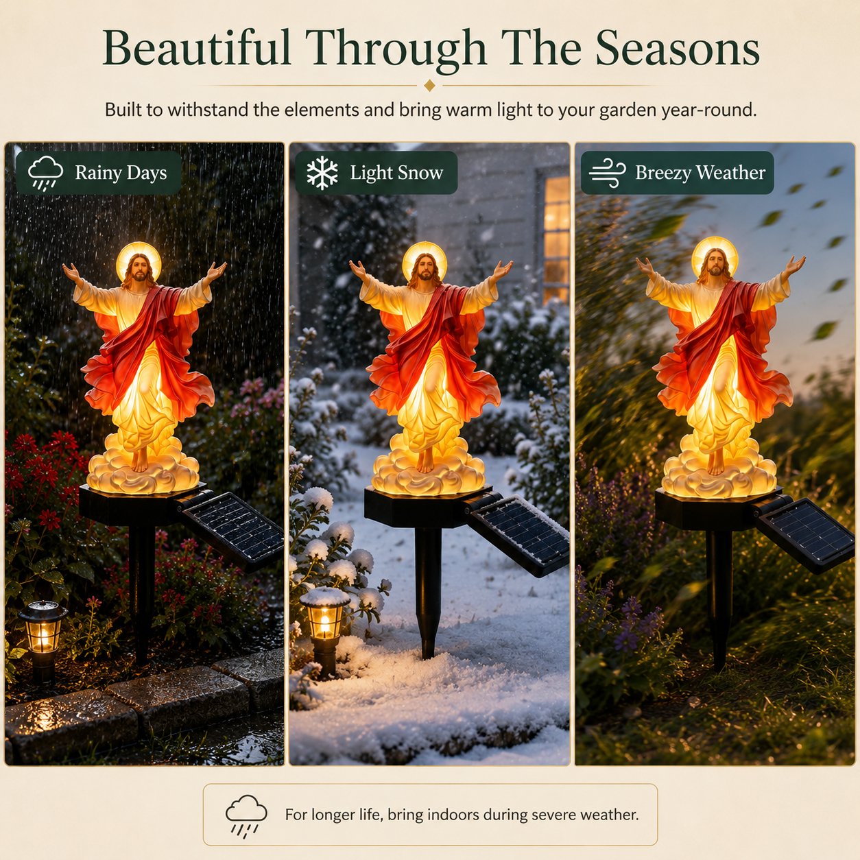 🔥 ✝️ Solar-Powered Illuminated Jesus Garden Statue | Automatic Halo Glow Outdoor Faith Decor for Gardens, Pathways & Prayer Spaces ✨