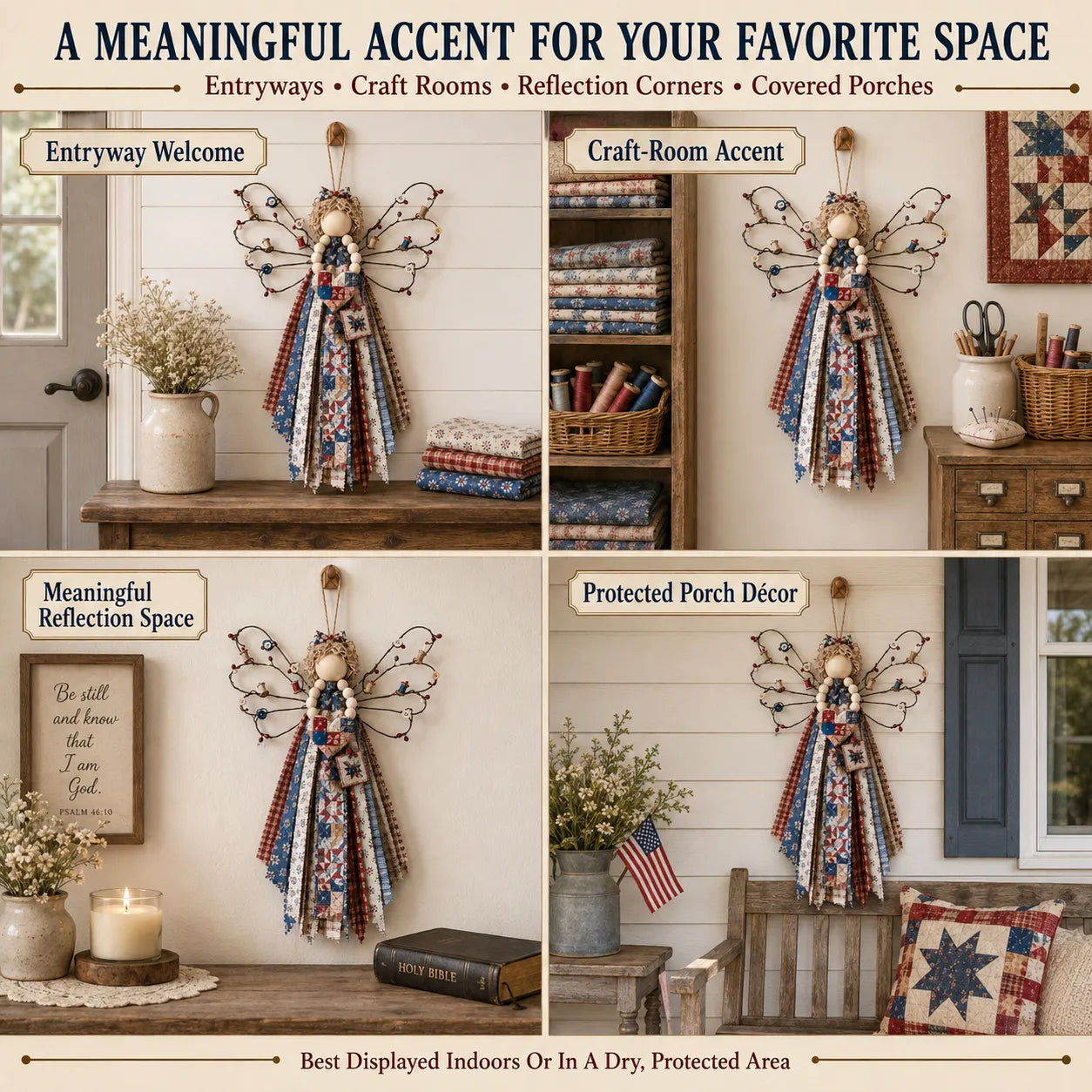 🔥LAST DAY 50% OFF - 🪽 Angel Fabric Hanging DIY Kit - Stitch a Little Blessing That Stays Forever