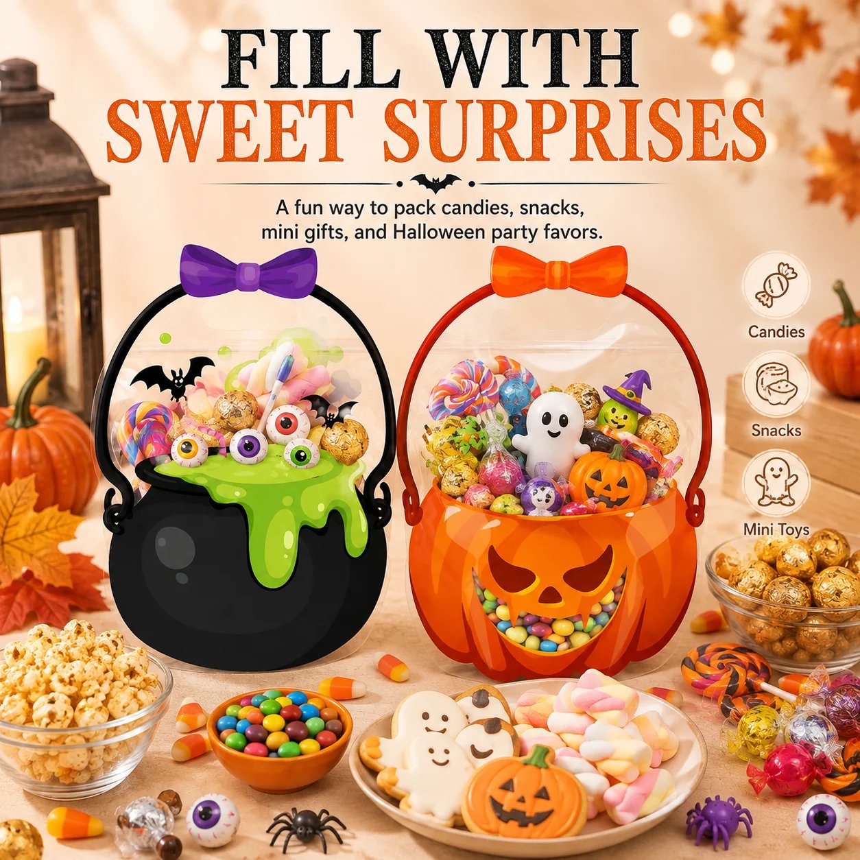 🔥Last Day 50% OFF - 🎃Halloween Plastic Goodie Bags