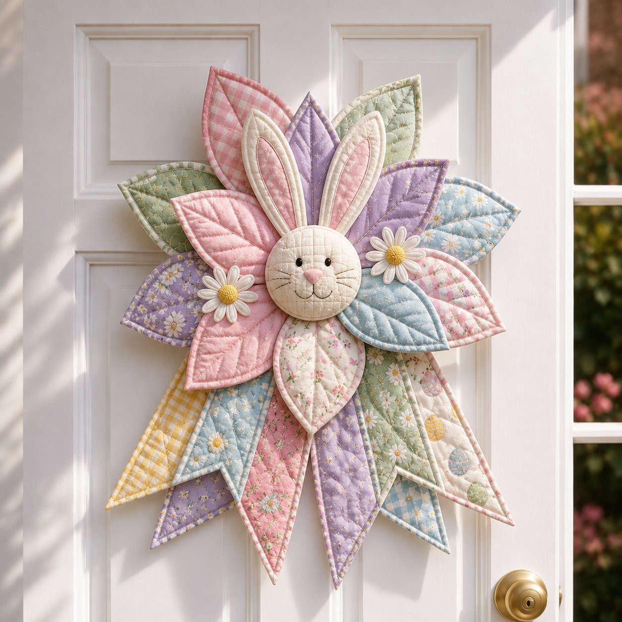 Bunny Meadow Delight quilted bow