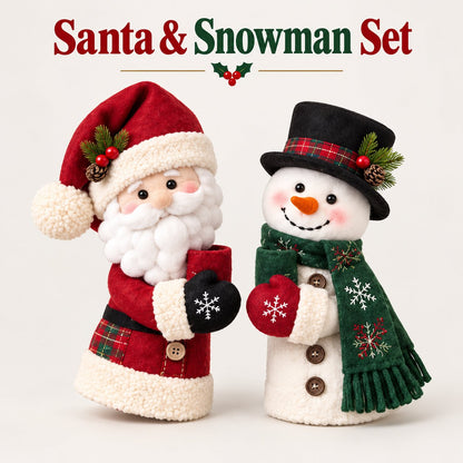 🎅Christmas Door Handle Covers – Santa & Snowman Plush Door Knob Decorations