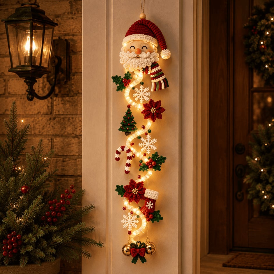 ⏳ Last day! 53% OFF – 🎅MerryCascade™ Glowing Christmas Door Hanger