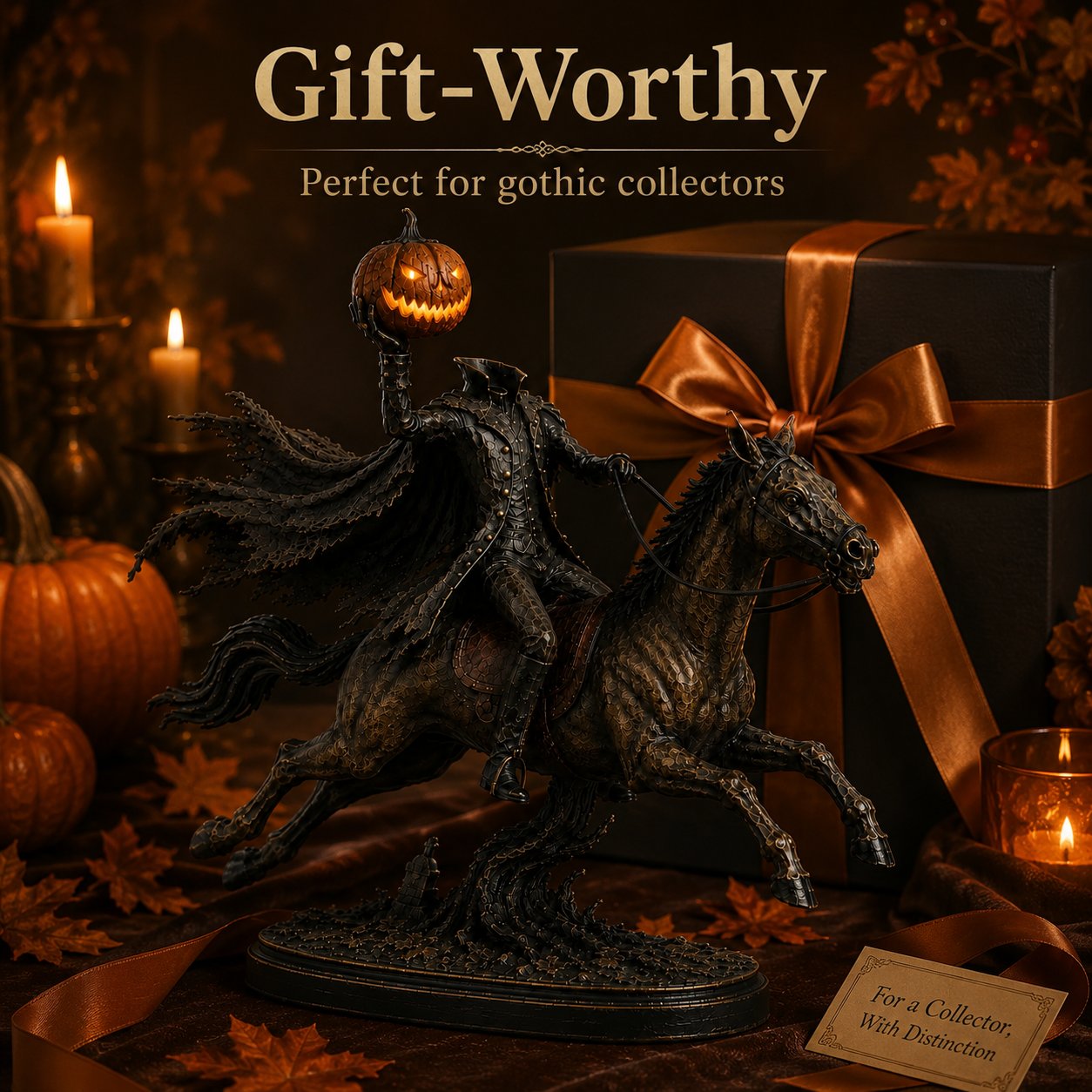 ⏰Limited Stock 50% OFF - 🎃🏇Midnight Chase Headless Horseman Statue | Awaken the Legend of the Hollow(✨Same as the video)