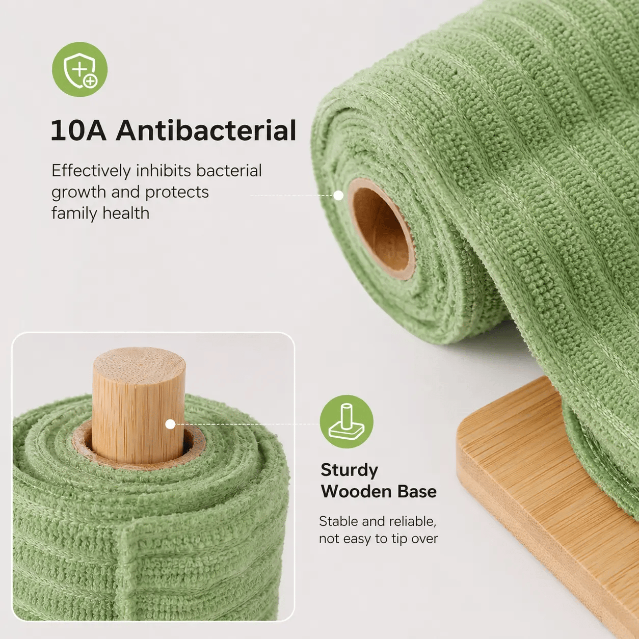 Tearable Plush Cleaning Cloth Roll for Kitchen & Household Cleaning