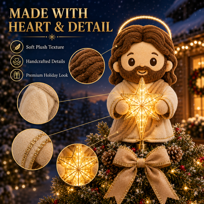 ✝️Cute Jesus Blessing Tree Topper – A Light of Faith for Your Christmas Tree